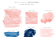 Blush and Navy Abstract Watercolor, a Texture Illustration by Essem Creatives (Thumbnail 4 of 5)
