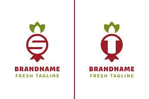 Letter S and T Pomegranate Logo, a Branding & Logo Template by Pray Art Design Studio