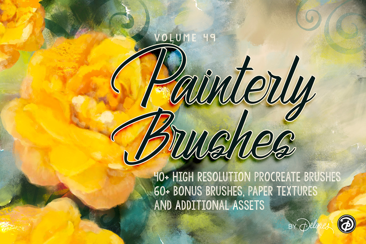 Painterly Procreate Brushes, a Brushes & More by DeloresArt (Photo 1 of 13)
