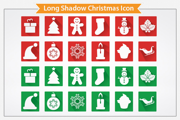 Long Shadow Christmas Icon