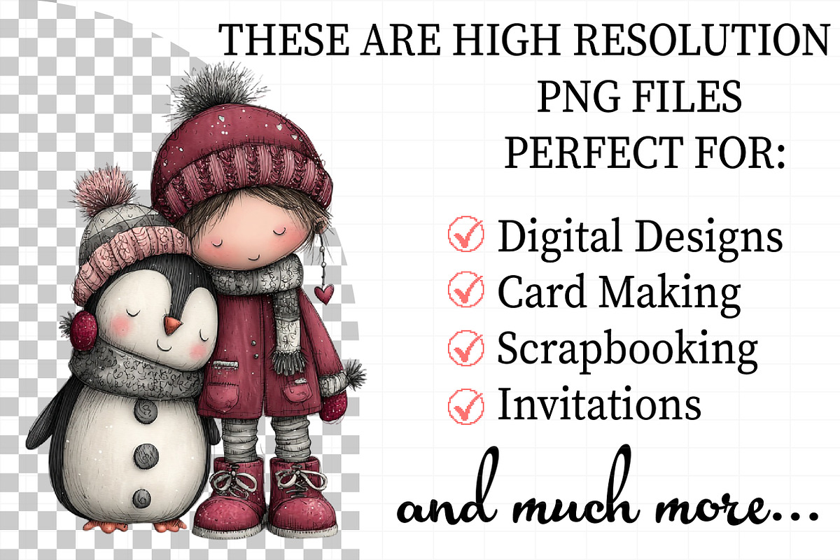 Christmas Cute Snowman Clipart, an Illustration by Daily.Designs (Photo 2 of 5)