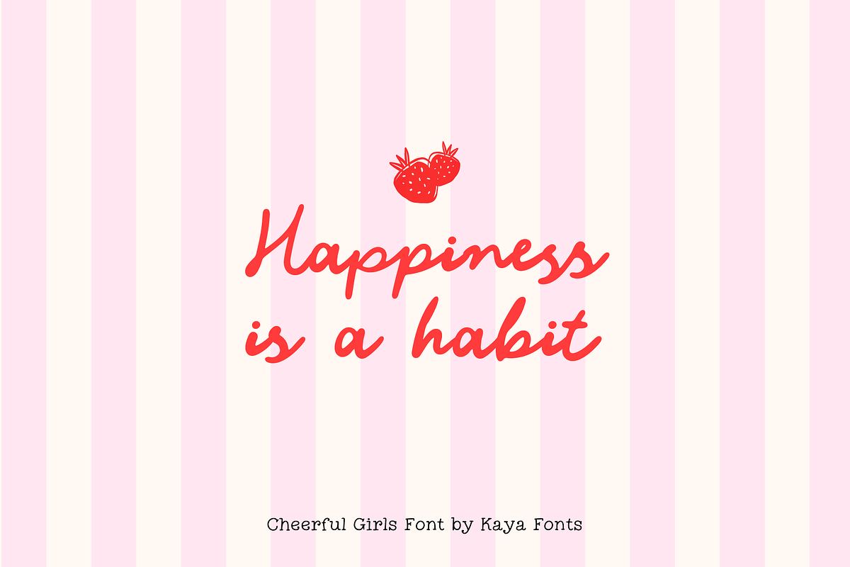 Cheerful Girls Retro Vibes Script, a Script Font by Kaya Fonts (Photo 12 of 42)