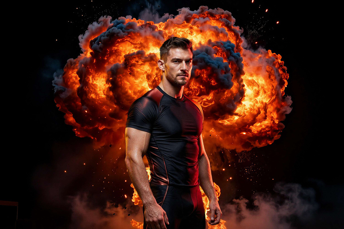 Athlete Inferno AI Digital Backdrops, a Background Graphic by 3Motional (Photo 13 of 15)