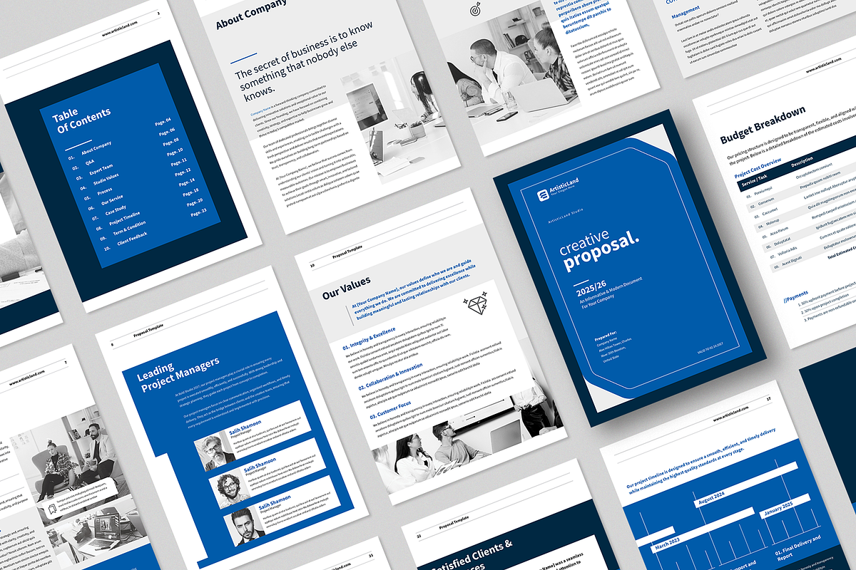 Proposal Template | Canva, a Brochure Template by ArtisticLand (Photo 2 of 12)