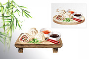 Dim Sum. Chinese dumplings, a Food Illustration by Daria Ustiugova (Thumbnail 3 of 6)