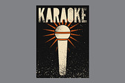 Karaoke grunge vector poster set., an Object Illustration by PoPaShop (Thumbnail 3 of 8)