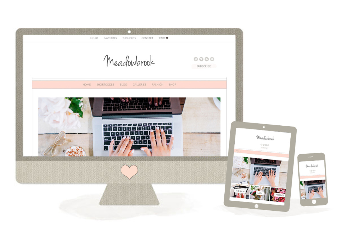 Meadowbrook - Modern Wordpress Theme, a WordPress Template by angiemakeswebsites (Photo 2 of 5)