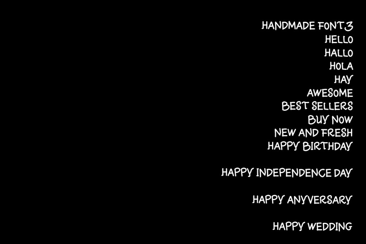 Handmadefont3, a Handwritten Font by Megasetcollections (Photo 3 of 8)