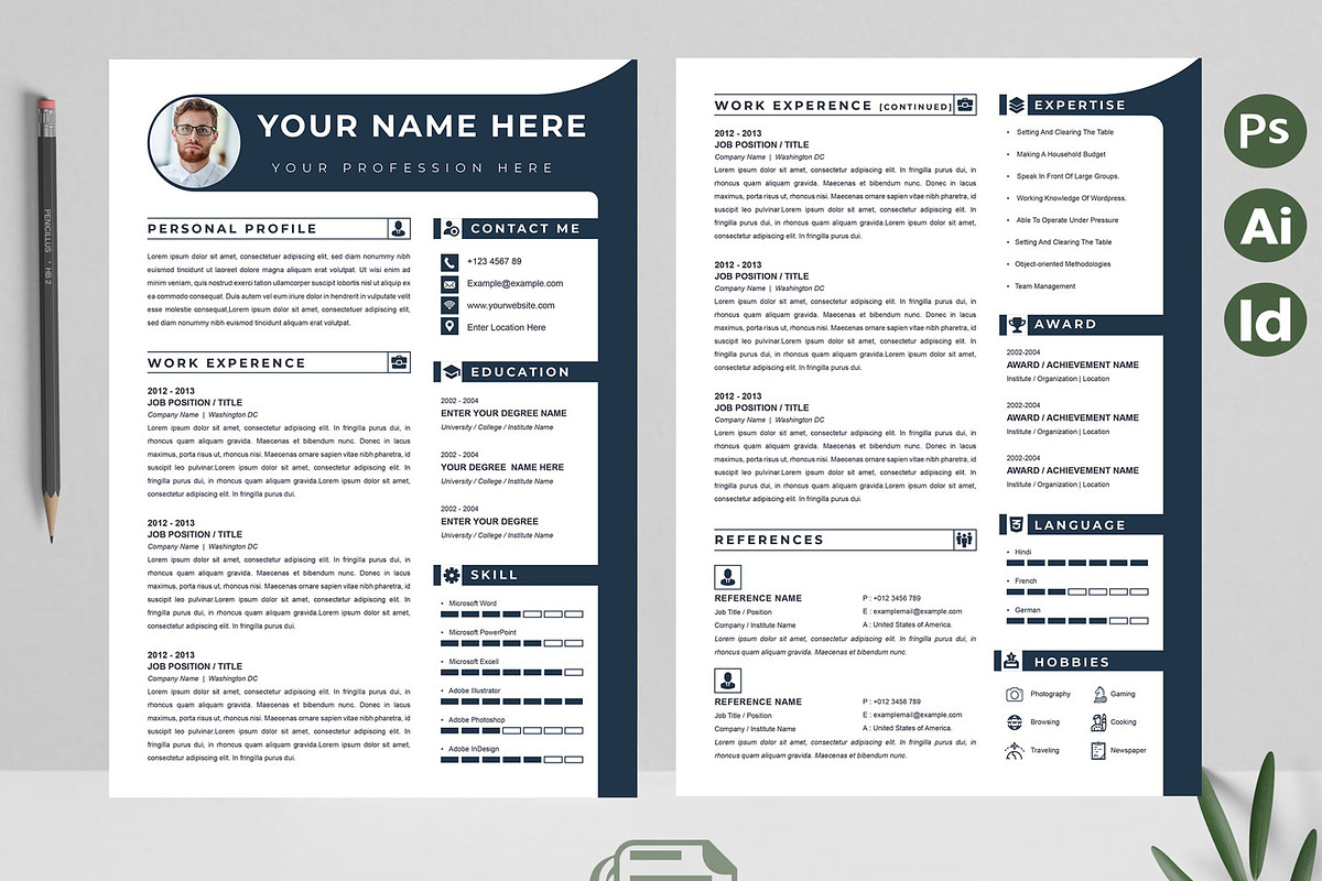 Black and White Resume Template, a Resume Template by Attractive Resume (Photo 2 of 3)