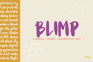 Blimp A Chubby Handwritten Font