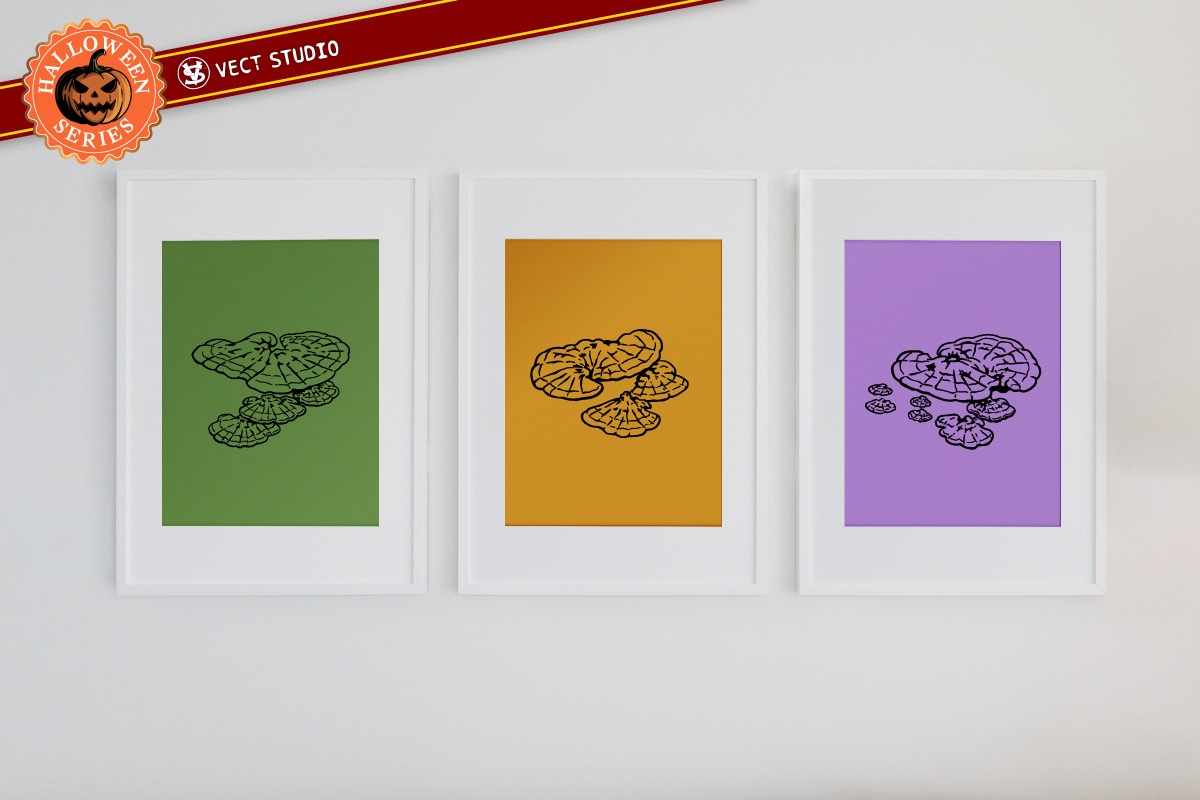 8 Mushroom Halloween Stamp Brushes, a Brush Add-On by vectstudio (Photo 4 of 9)