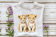 Watercolor Cute Safari Clipart, an Illustration by OK Design (Thumbnail 2 of 6)