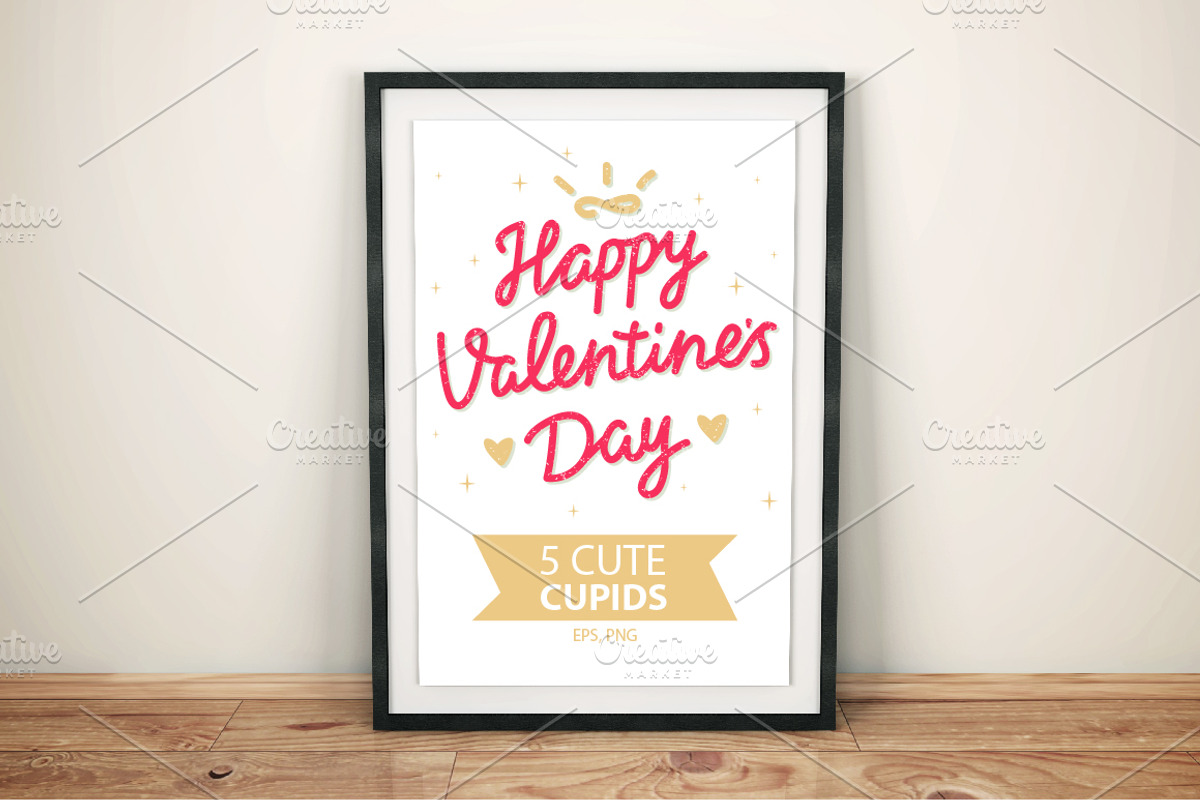 Happy Valentine's Day – 5 Cupids, an Illustration by chekart (Photo 5 of 5)