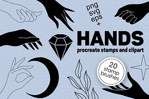 Hands Clipart And Procreate Stamps