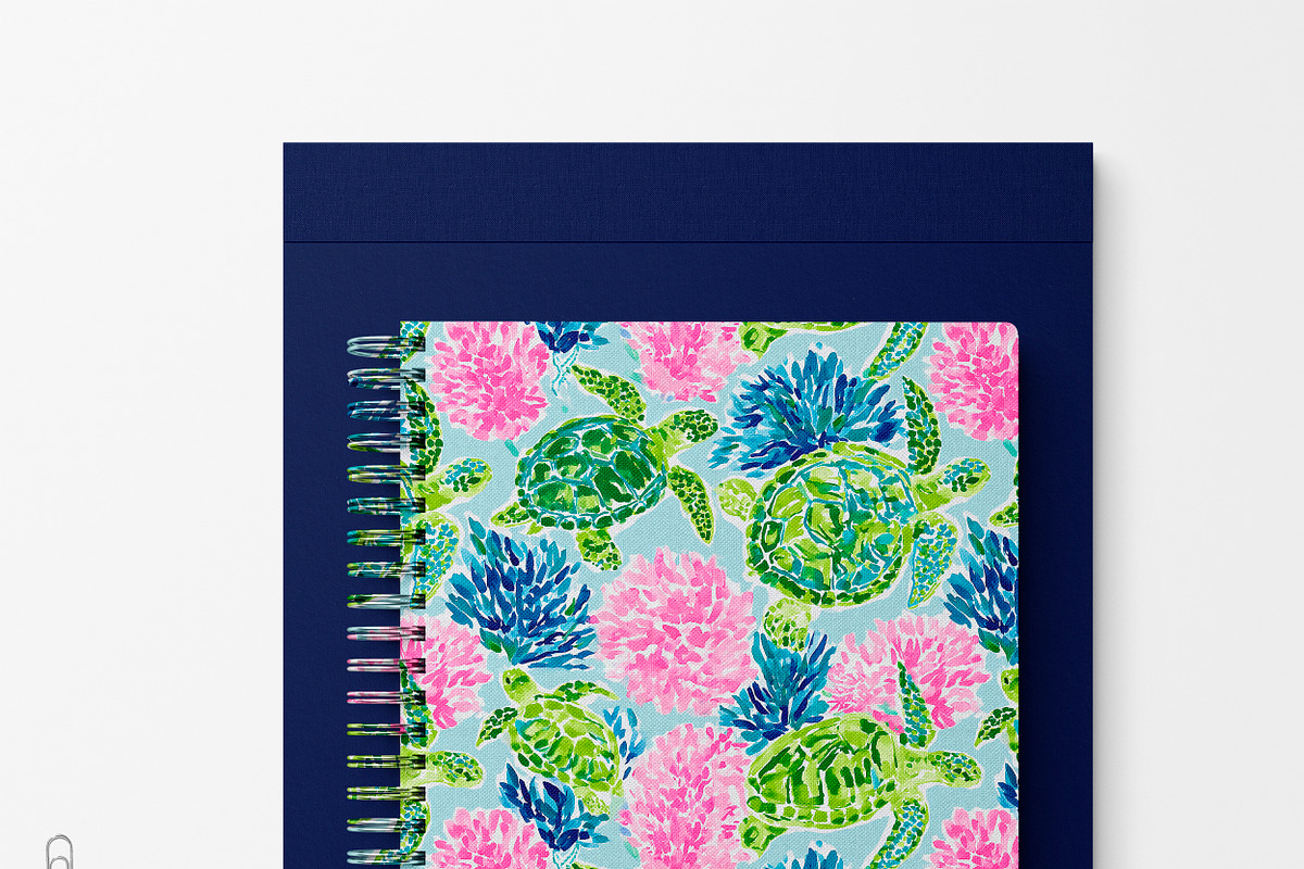 Seamless Turtle Patterns, a Pattern Graphic by The Preppy Artist (Photo 2 of 11)