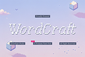 Word Craft | Premium Pixel Font, a Script Font by gracetype_studio