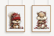 Whimsical Grumpy Christmas Animals, an Illustration by Libby Wishes (Thumbnail 4 of 7)