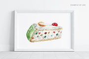 Watercolor Cassata Cake Illustration, a Food Illustration by Kolorata Art (Thumbnail 2 of 3)