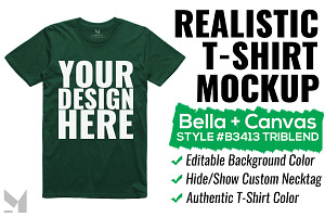 Bella Canvas Triblend T-Shirt Mockup