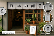 Japanese Cafe Storefront Mockup Sets, a Cups & Container Mockup by MockUpgrade (Thumbnail 7 of 13)