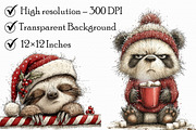 Whimsical Grumpy Christmas Animals, an Illustration by Libby Wishes (Thumbnail 6 of 7)