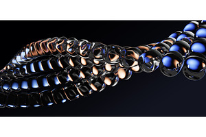Neon glass spiral line of, a Technology Illustration by Marozhkastudio