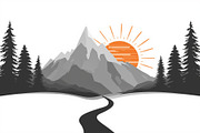 12 Pine Forest & Mountain Scenes, an Illustration by BIPLOB EXPERT (Thumbnail 3 of 12)