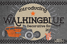 Walkingblue -  Retro Rough Font
