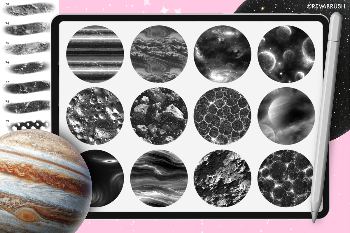 Procreate Galaxy Space brushes, a Brush Add-On by Revabrush (Photo 7 of 7)
