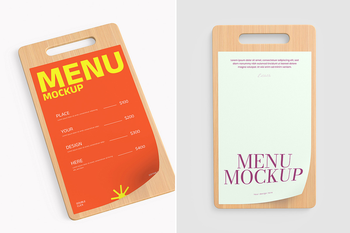 Clipboard Menu Card Mockup Bundle, an Advertising Mockup by graphypix (Photo 4 of 11)