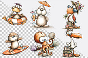 Beach Farm Animals PNG Clipart Set B, an Illustration by SVGArt (Thumbnail 2 of 9)