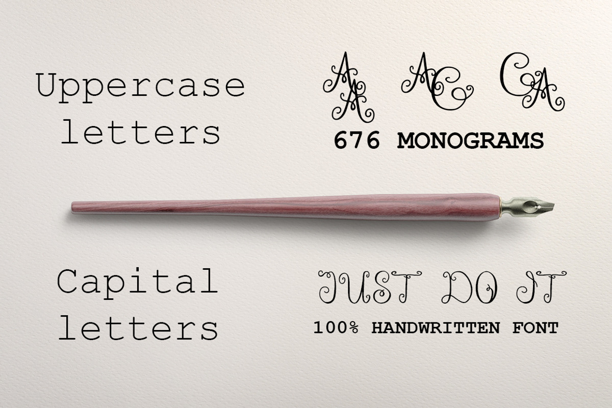 Monogram ELEGANTO Duo Font preview 4