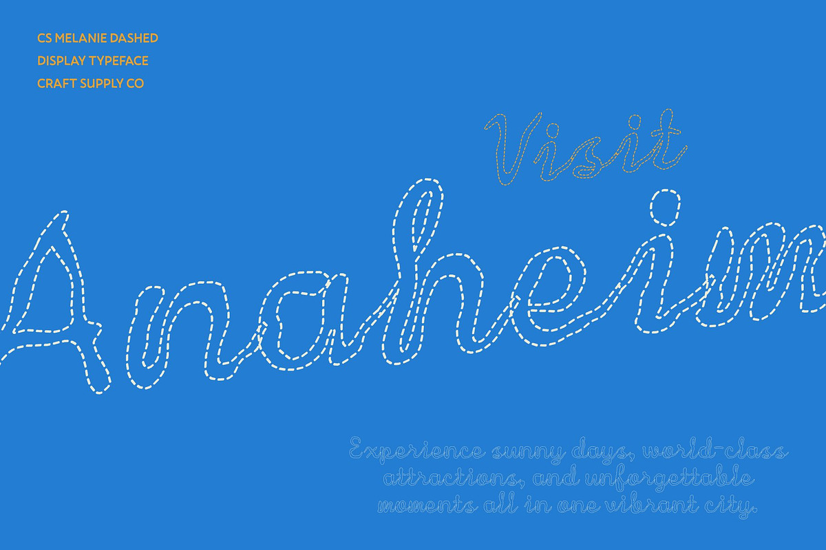 CS Melanie Dashed, a Script Font by Craft Supply Co. (Photo 6 of 8)