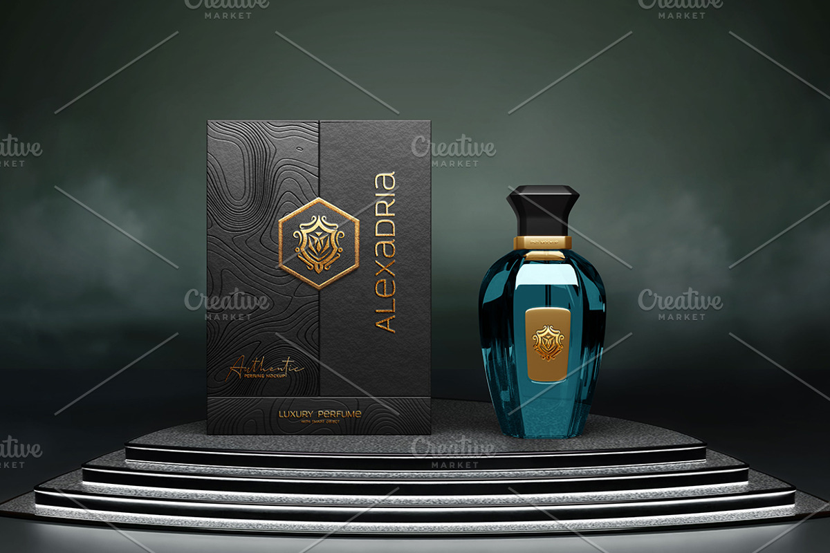 Perfume Standing Mockup, a Packaging Mockup by Artlogs x Modaldesain (Photo 2 of 3)