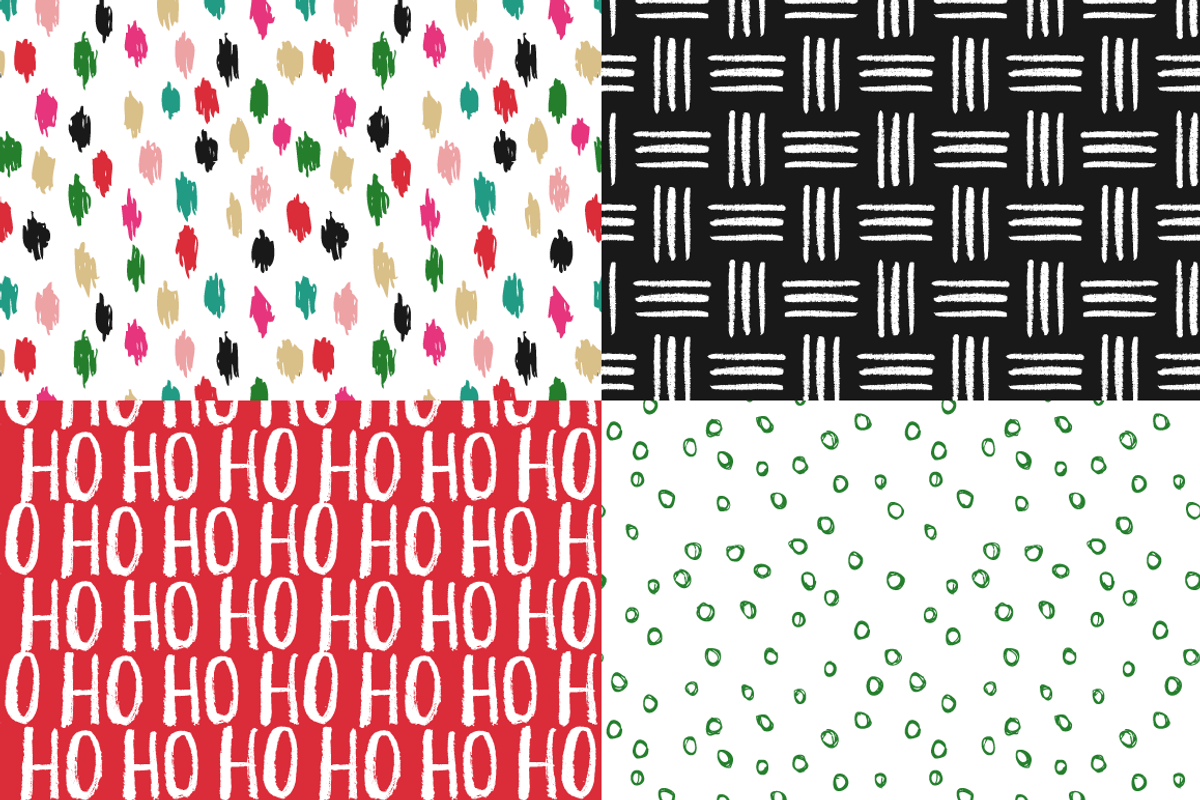Glam Holiday Seamless Patterns preview 2
