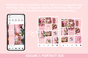 Pink Christmas Instagram Templates, a Social Media Template by SunshineStudioBoutique (Thumbnail 4 of 8)