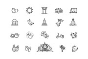 Thailand outline Icons, an Outline Icon by Tettygreen (Thumbnail 2 of 2)
