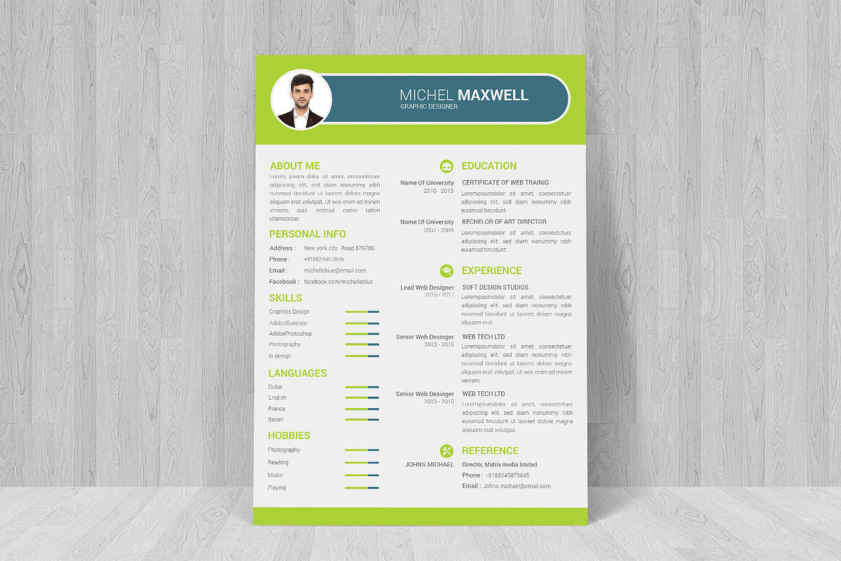 Professional Cv Resume, a Resume Template by designvillage (Photo 11 of 12)