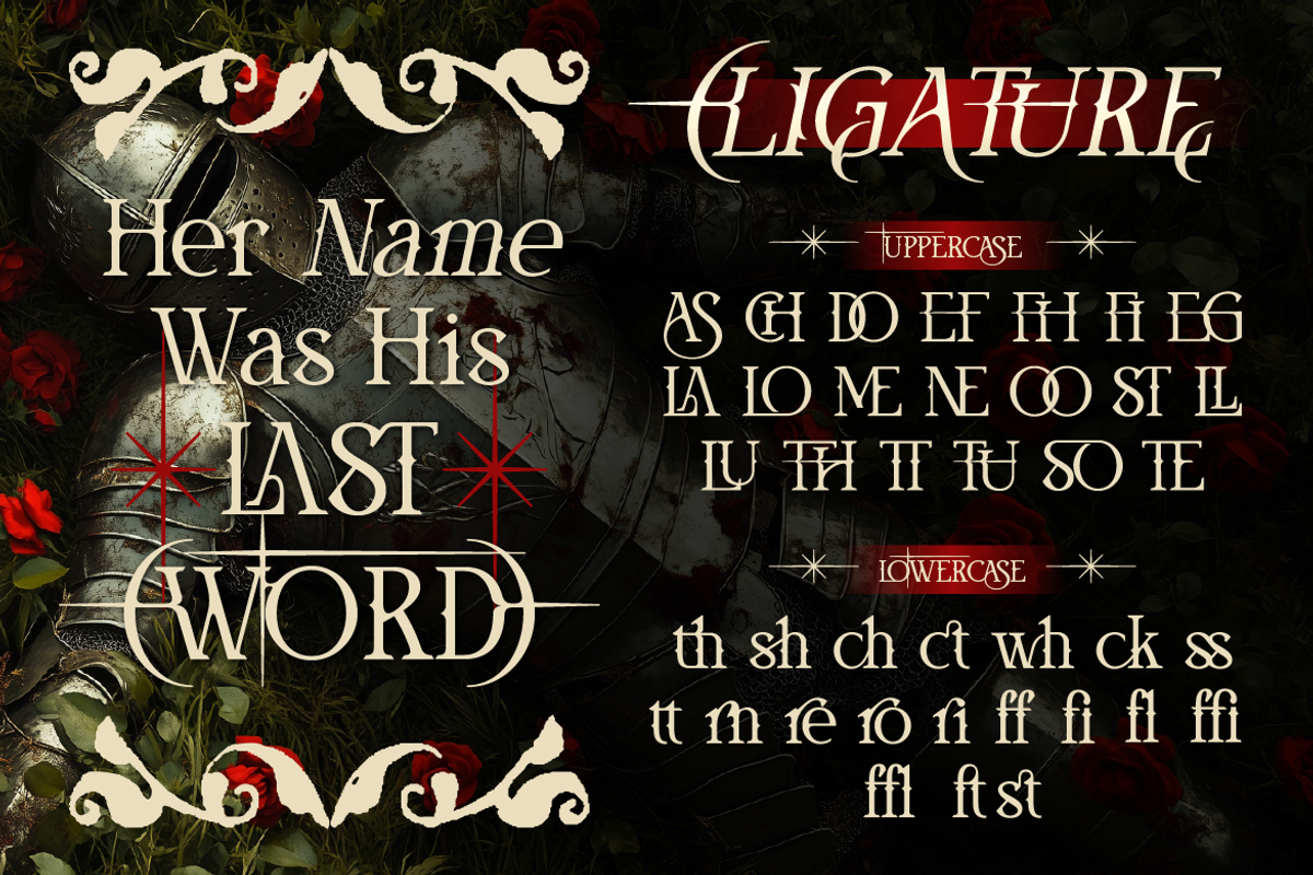 Aethrim - Dark Fantasy Serif, a Blackletter Font by Artisan Themes (Photo 10 of 12)