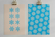 Snowflakes Linocut Bundle, an Illustration by ClayStudio (Thumbnail 4 of 7)