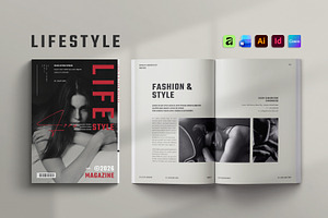 Lifestyle Magazine Template, a Magazine Template by Olion Lora