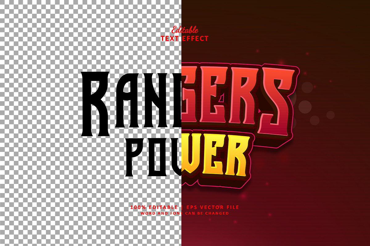 Text Effect Power Rangers, a Layer Style Add-On by Navy Graphic