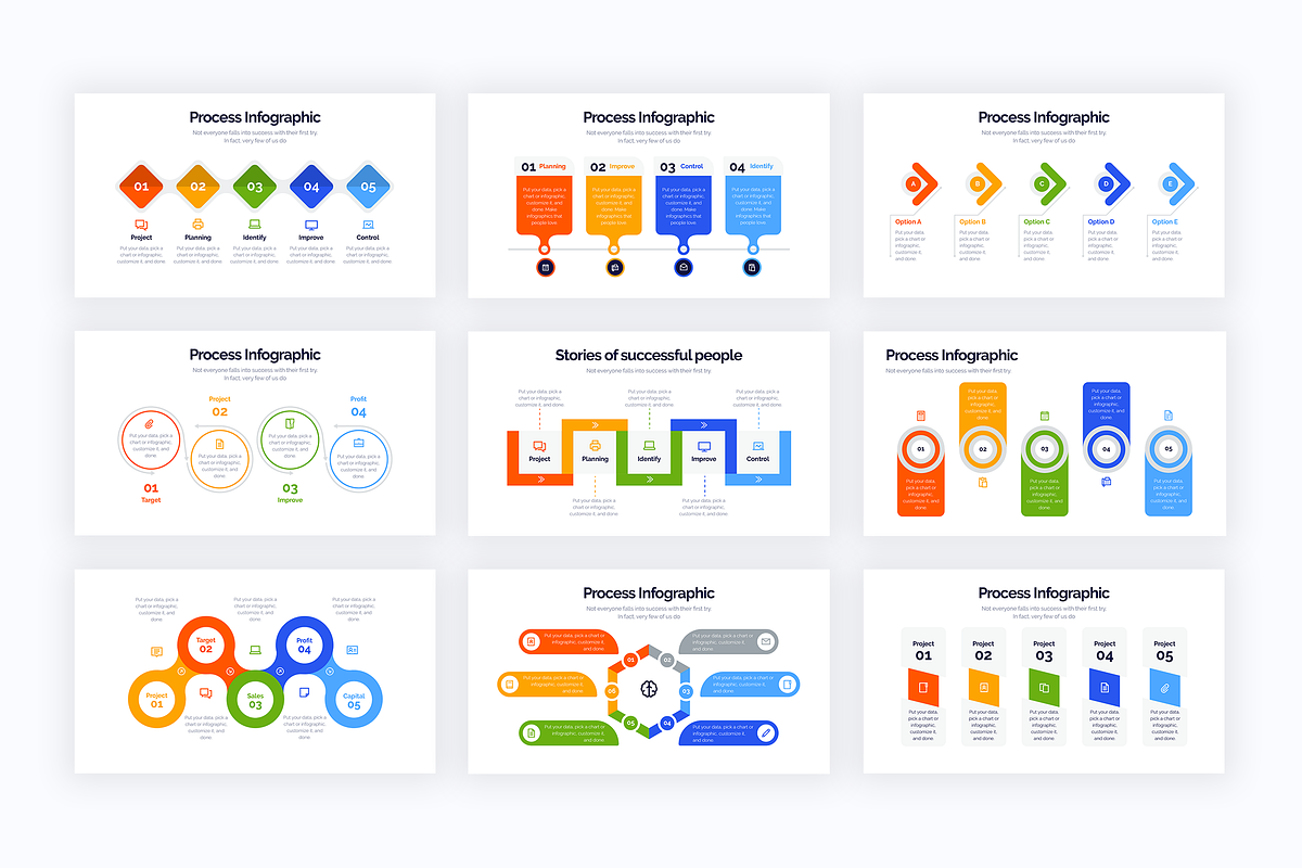 Process Google Slides Infographics, a Presentation Template by Slidesmash