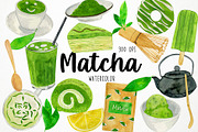 Watercolor Matcha Clipart, Green Tea, an Object Graphic by Paulaparaula (Thumbnail 1 of 3)