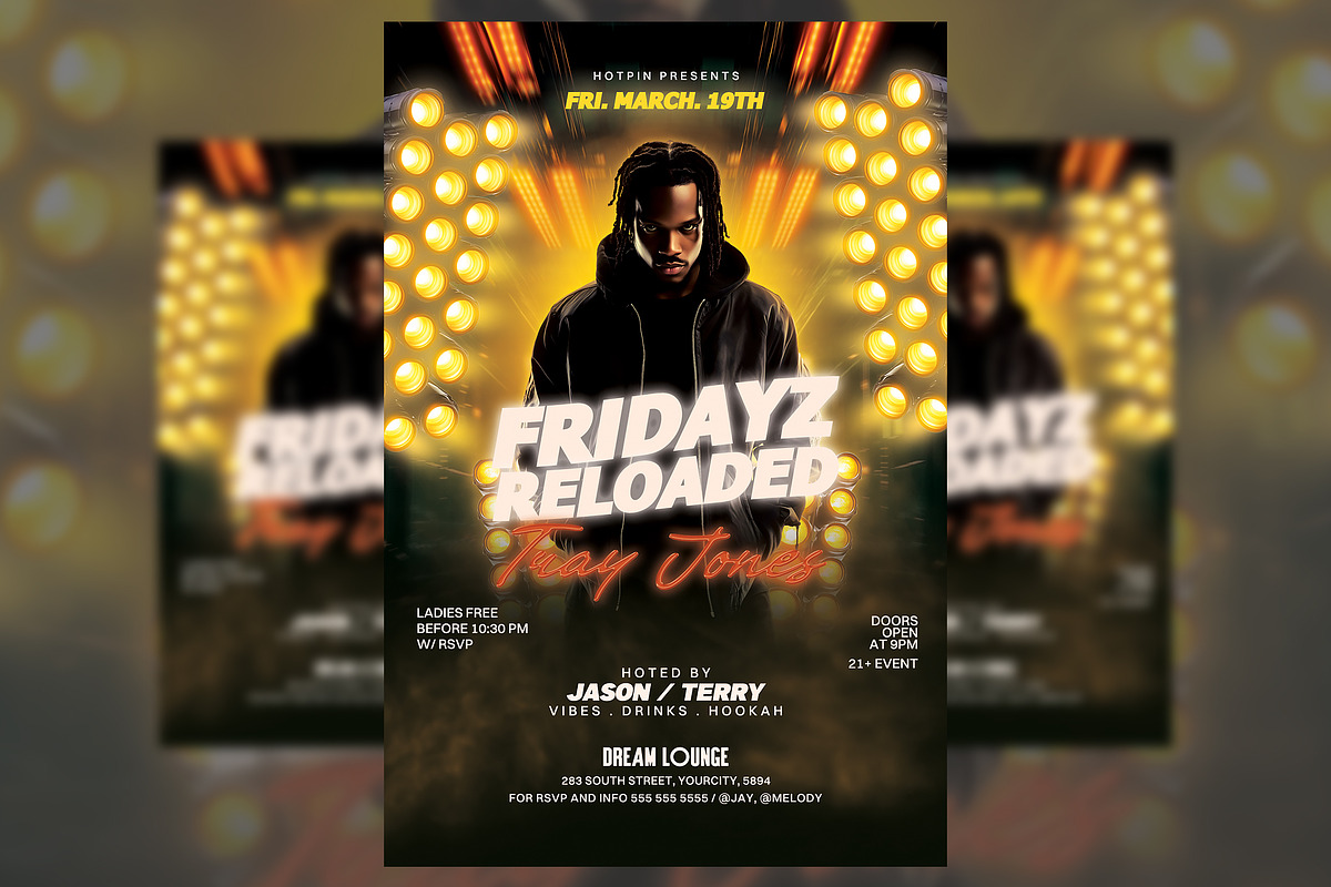 Dj Party Flyer Template, a Flyer Template by Hotpin (Photo 1 of 2)