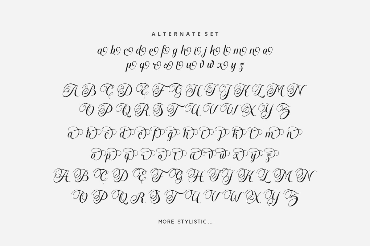 Emelina Calligraphy Scripts Font, a Script Font by Burhan Afif (Photo 9 of 10)