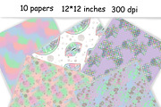 Mermaid Pattern, a Pattern Graphic by GlamArtZhanna (Thumbnail 3 of 3)