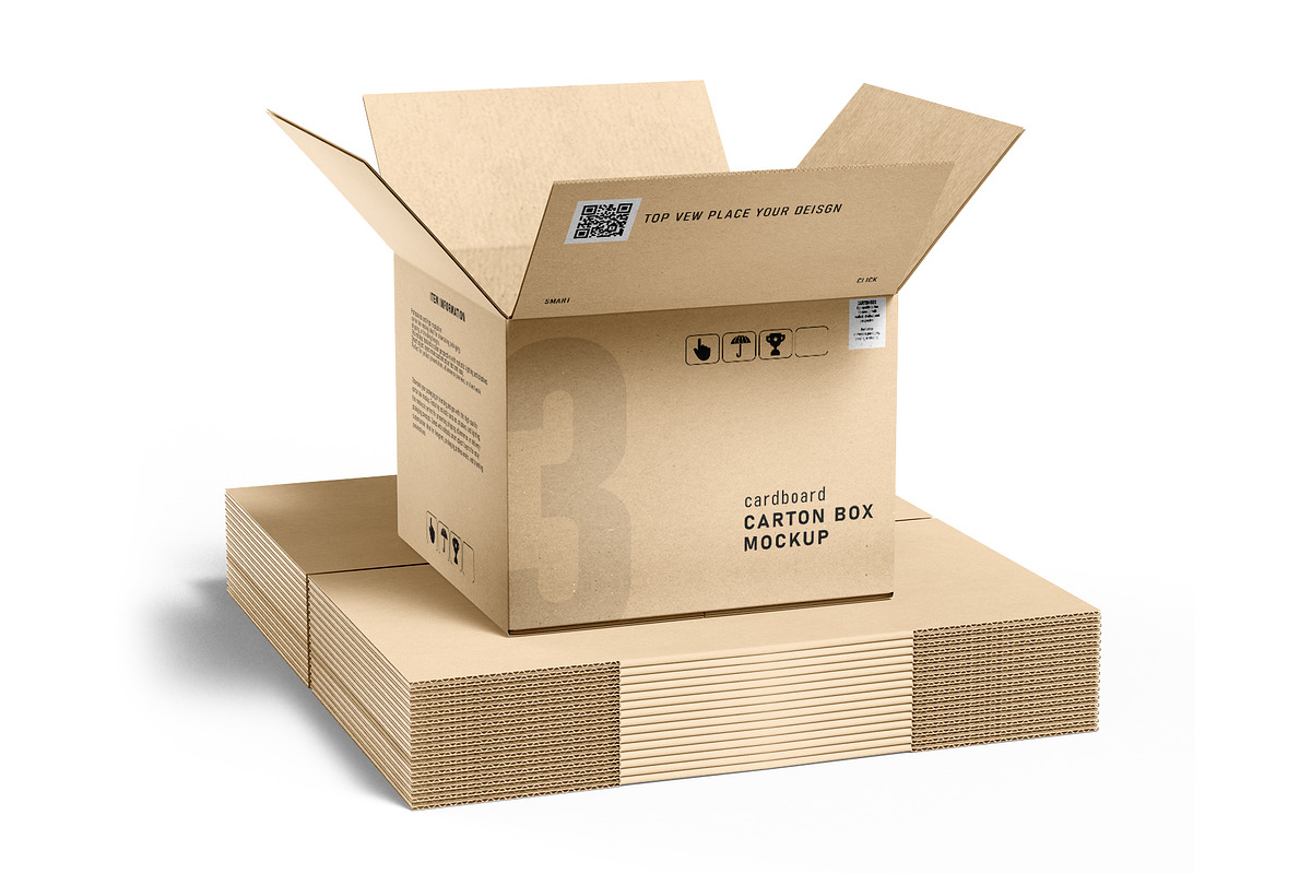 Carton Box Mockup Premium PSD Bundle, a Packaging Mockup by pixelmock (Photo 10 of 18)