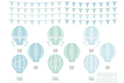 Blue & Mint Hot Air Balloons, an Illustration by Amanda Ilkov (Thumbnail 4 of 5)