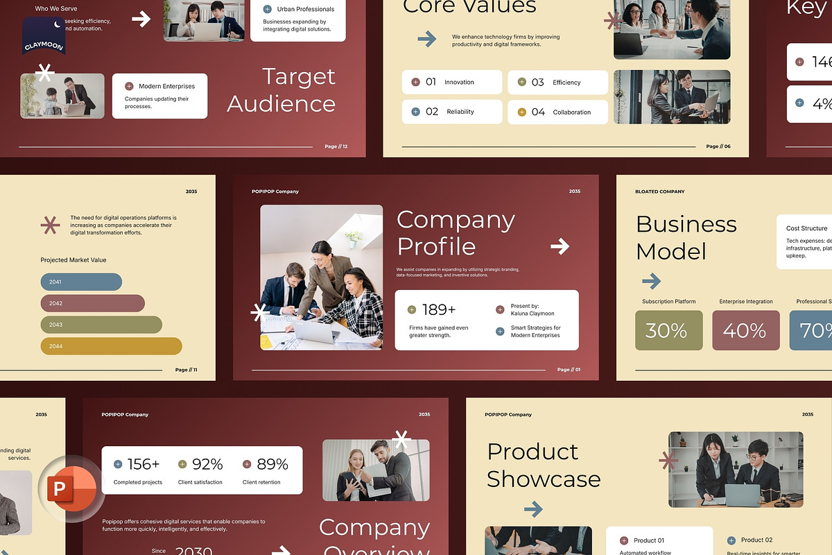 Company Profile Presentation Deck, a Presentation Template by Claymoon Lab (Photo 7 of 7)